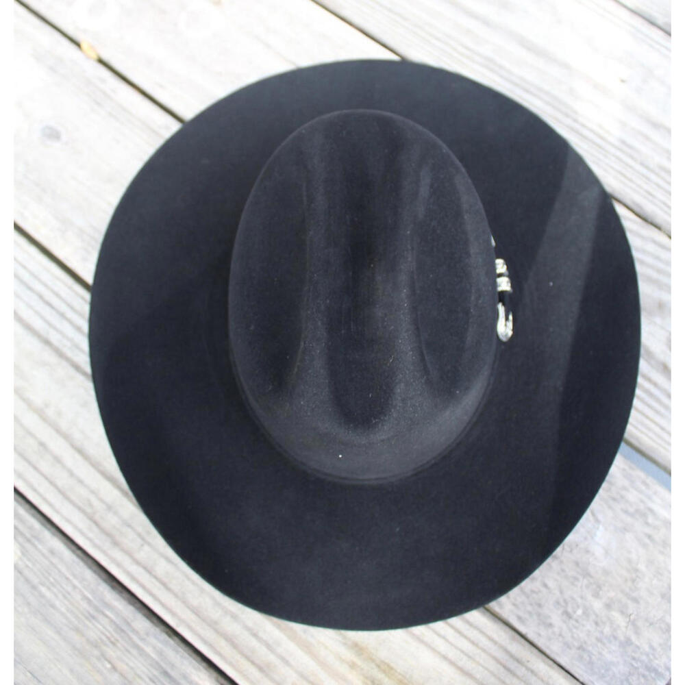 Justin Black Cowboy Hat Sz. 7 1/2 XTWENTYX - Picture 8 of 15